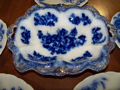 Lot Group Of Antique Flow Blue China