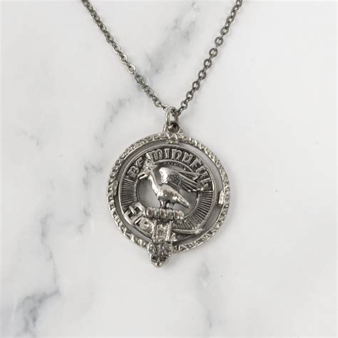 Elegant Clan Crest Necklace And Chain Made In Scotland