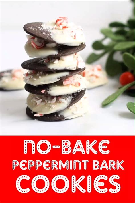 Peppermint Bark Cookies Easy No Bake Christmas Cookies Video
