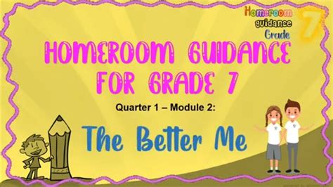 Powerpoint Grade 7 Homeroom Guidance Module 2 The Better Me Youtube