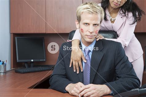 Woman Seducing Man In Office Royalty Free Stock Image Storyblocks