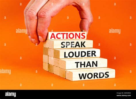 Actions Speak Louder Words Symbol Concept Words Actions Speak Louder