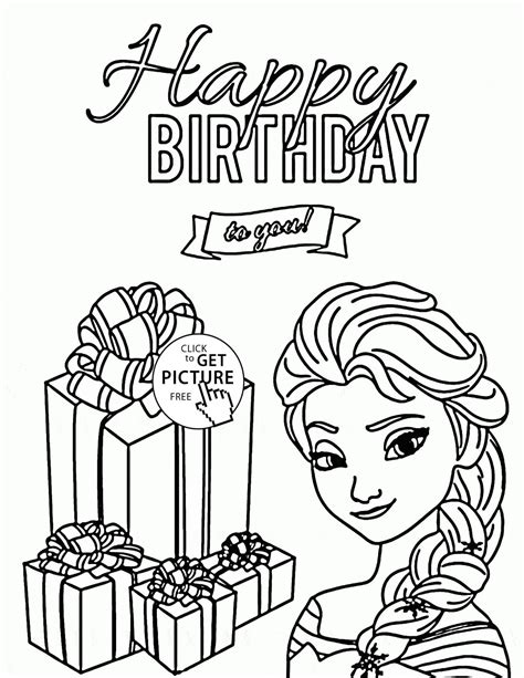 From barbie to batman and from dinosaurs to dr. Frozen Birthday Coloring Pages at GetColorings.com | Free ...