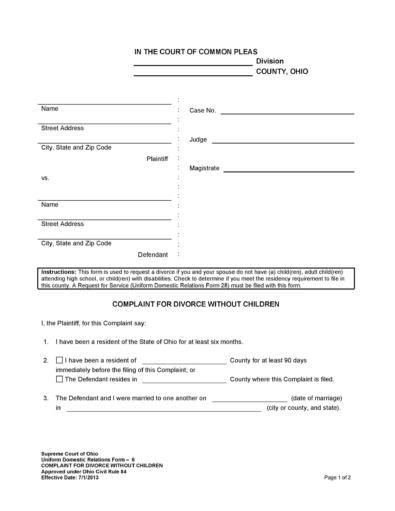 Download Divorce Papers Template Free Divorce Papers Printable Divorce Papers Divorce Forms