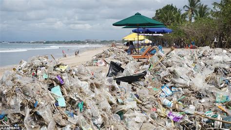 Bali Kuta Beach Is Covered In Mountains Of Rubbish Washing Ashore