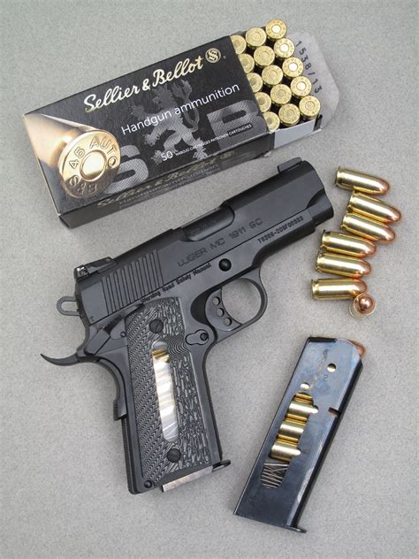 Essai Armes Pistolet Luger Mc 1911 Sc Calibre 45 Acp