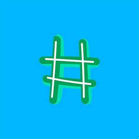 Hashtag Symbol Doodle Vector Typography Free Image By