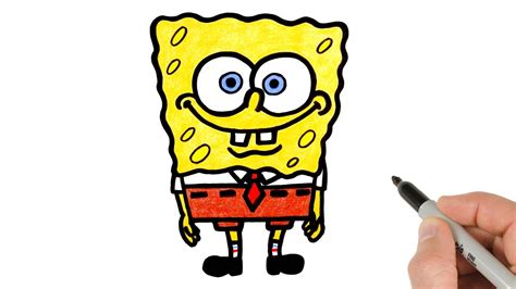 How To Draw Spongebob Squarepants Cartoon Drawings Youtube