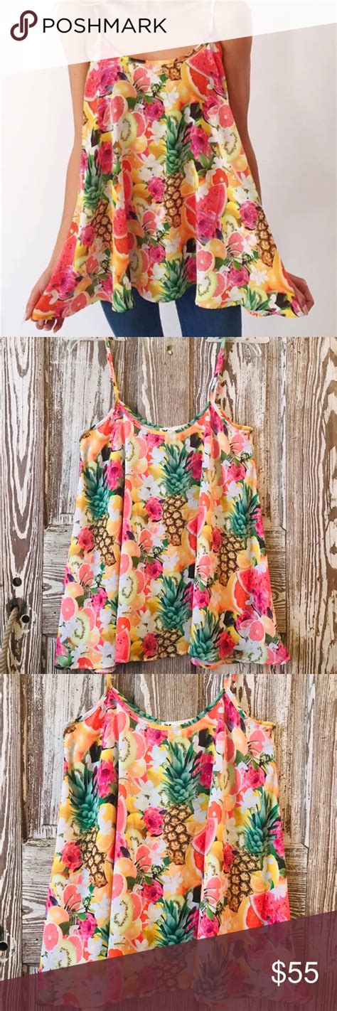 No delivery fee on your first order. Show Me Your MuMu Tutti Frutti Flowy Tank Top S | Clothes ...