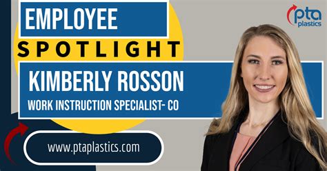 Employee Spotlight Kimberly Rosson Pta Plastics