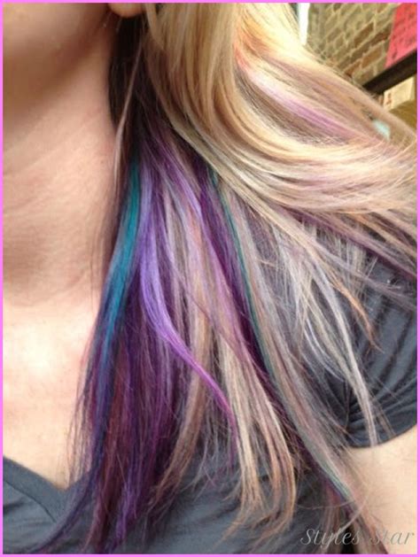 Blonde Hair With Purple Lowlights Star Styles