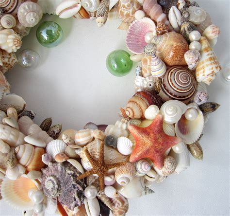 Beach Decor Seashell Wreath Nautical Decor By Beachgrasscottage