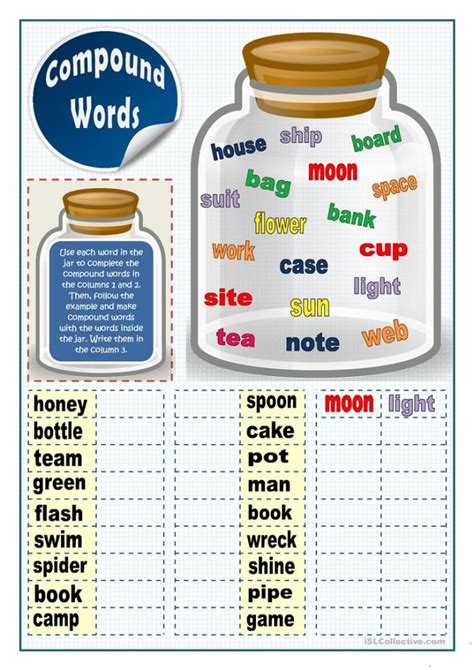 Compound Words Game Worksheets 99worksheets