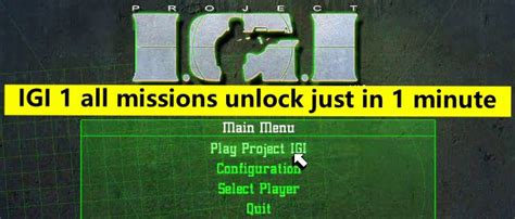 Project Igi 1 All Missions Unlock 100 Savegame