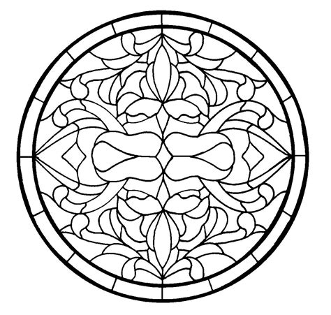 Free Coloring Pages Of Stained Glass Rose