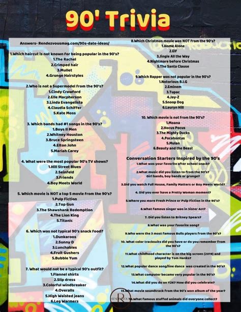90s Tv Trivia Questions And Answers Printable Qutesion