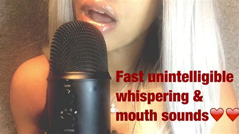 Asmr Fast Unintelligible Whispering Mouth Sounds Youtube