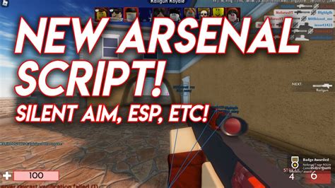 New Arsenal Script Silent Aim Esp Etc Roblox Exploit Youtube