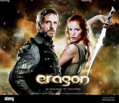 Jeremy Irons Sienna Guillory Poster Eragon 2006 Stock Photo Alamy