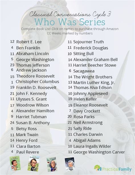 who was book list classical conversations cycle 3 artofit