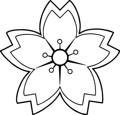 Sakuras Flower Coloring Page Flower Coloring