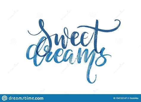 Hand Drawn Vector Lettering Sweet Dreams Words By Hand Isolated