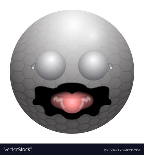 Isolated Emoji Golf Ball Royalty Free Vector Image
