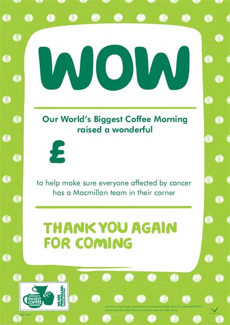 Macmillan Cancer Support Coffee Morning 2013 Poster