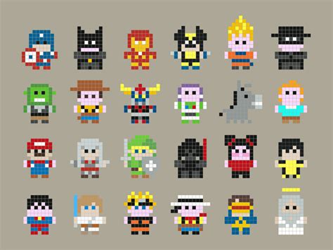 Minimal Pixel Heroes Pixel Art Pixel Art Characters Link Pixel Art