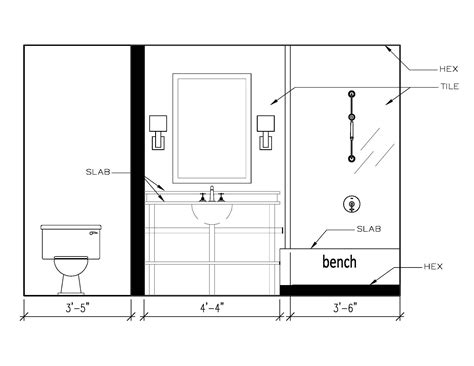 Ovals sinks are perfect for small bathrooms as they are softer than round sinks and gives you more counter space than a square sink. Bath Elevation | Floor plans, Bath, Elevation