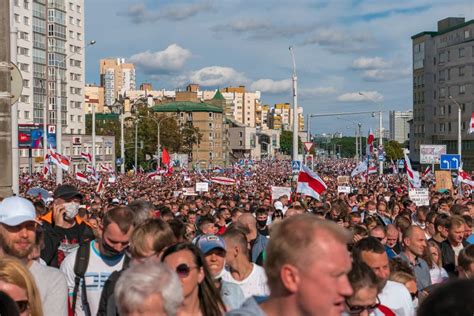 Minsk Belarus September 13 2020 Mass Protests Against Lukashenko