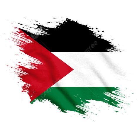 فرشاة علم فلسطين بألوان مائية جديدة فلسطين علم علم فلسطين شفاف PNG
