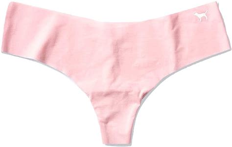 Victoria S Secret Pink Classic No Show Thong Panties Color Pink Size