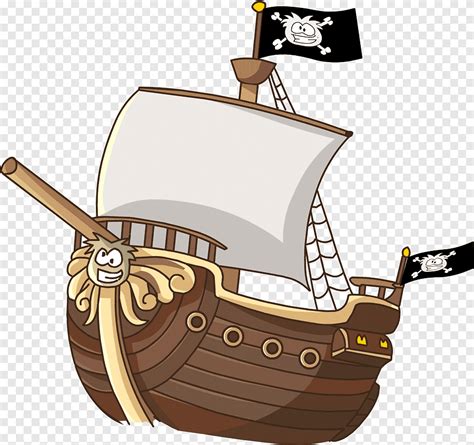 Cartoon Ship Piracy Cartoon Pirate Ship Comics Caravel Png Pngegg