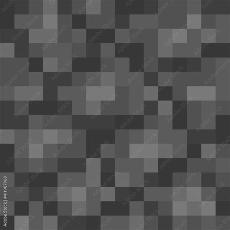 Pixel Minecraft Style Cobblestone Block Background Concept Of Game