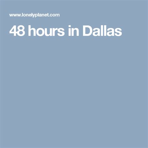 48 Hours In Dallas Dallas Lonely Planet