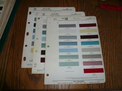 1964 1963 1962 Oldsmobile Ditzler Ppg Color Chip Paint Sample Ebay