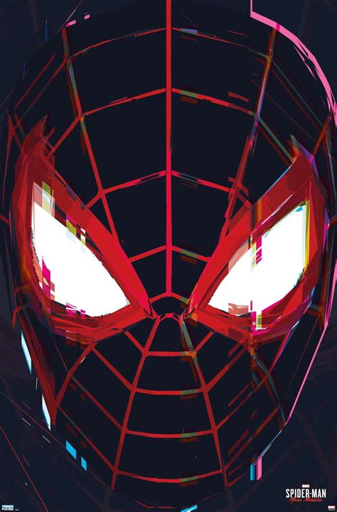 Marvels Spider Man Miles Morales Face Wall Poster 22375 X 34