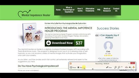 Mental Impotence Healer Review Erectile Dysfunction Treatment Youtube