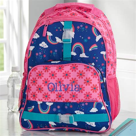 Rainbow Print Personalized Kids Backpack