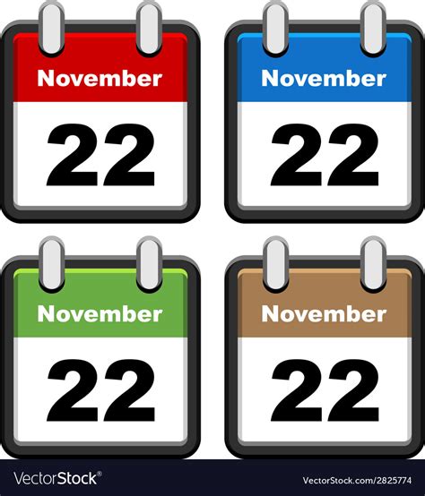 Simple Calendars Royalty Free Vector Image Vectorstock