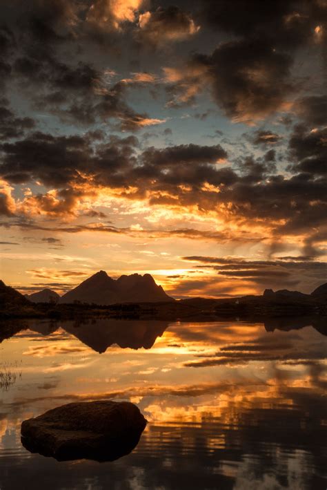 Bøstad Sunset Bøstad Lofoten Islands Norway Sunrises Nature