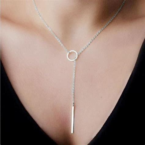 Circle Lariat Style Women Necklace Lariat Style Necklace Women