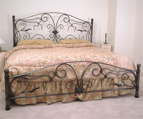 Forged Round Bar Cal King Bed Design Iron Headboard Metal Beds