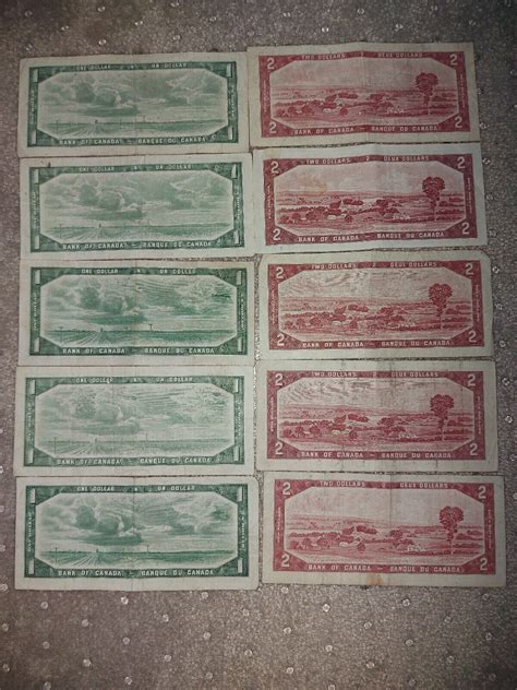 Canada Dollar Bills Old Vintage Canadian Banknote Obsolete Money Ebay