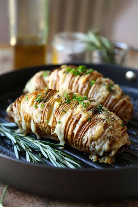 Roast two chickens instead of one and use the second chicken for. Sliced Baked Potato (Hasselback) With Rosemary And Gruyere ...
