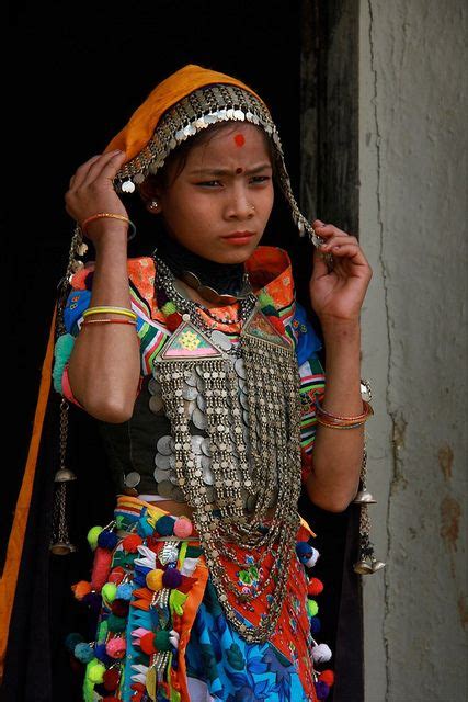 Jeune Fille Rana Tharu Ethnie Tribe Nepal Philippe Guy With Images Nepal Folk Dresses