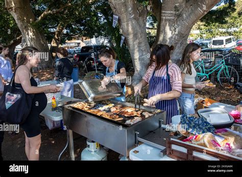 Australian Sausage Sizzle Women Ladies Cooking Breakfast Bacon Eggs