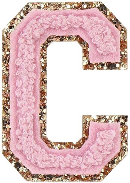 flamingo glitter varsity letter patches in 2020 glitter