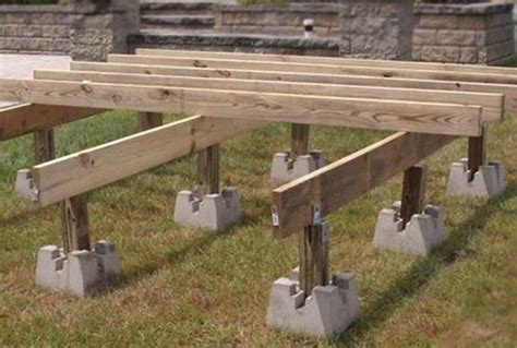 Pier Shed Foundation Building A Deck Concrete Deck Blocks Diy Deck